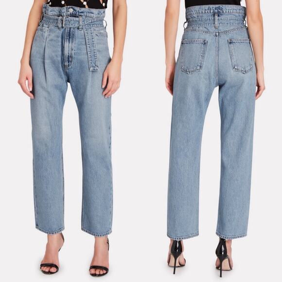 AGOLDE Reworked 90s Paperbag Jeans  Straight Leg High Rise Size 26 - Picture 3 of 16